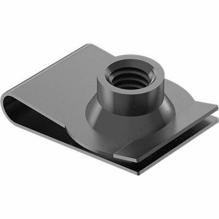 BSC PREFERRED No-Slip Clip-On Barrel Nut Black-Phosphate Steel M6 x 1 mm 13.5 Hole Center to Edge, 25PK 95210A360